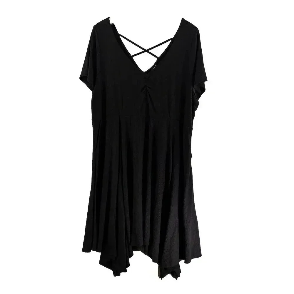 Torrid Women’s Ribbed Solid Black Midi Jersey‎ Sk… - image 5